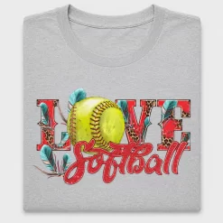 Love Softball DTF Transfer Ready to Press