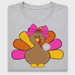 Thanksgiving Turkey Girl DTF Transfer