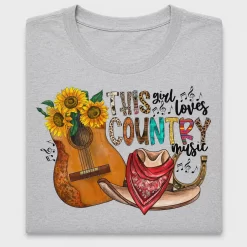 This Girl Loves Country Music DTF Transfer