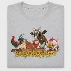 Farm Animals Sunflower DTF Transfer