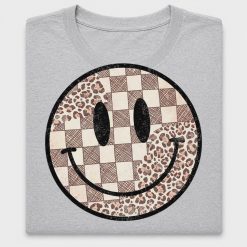 Retro Smiley Face Leopard DTF Transfer