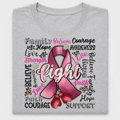 Breast Cancer Fight Pink Ribbon DTF Transfer
