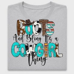 Booties and Bling Cowgirl Thing DTF Transfer