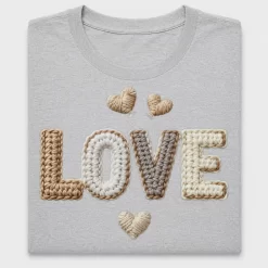 Yarn Embroidery Love DTF Transfer