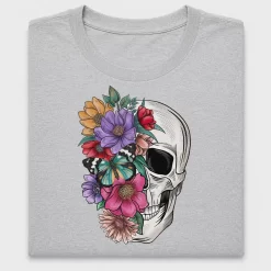 Floral Skull DTF Transfer