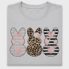 Floral Bunny Trio DTF Transfer