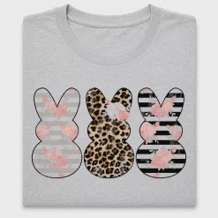 Floral Bunny Trio DTF Transfer
