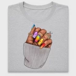 Nail Tech Afro Woman DTF Transfer