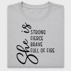 She Is Strong Fierce Brave DTF Transfer
