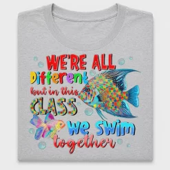 We're All Different Class Swimming DTF Transfer