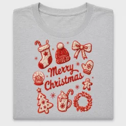 Retro Christmas Faux Yarn DTF Transfer