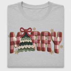 Merry Checkered Yarn DTF Transfer