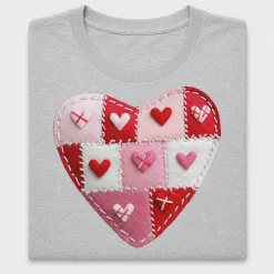 Patchwork Valentine Heart DTF Transfer