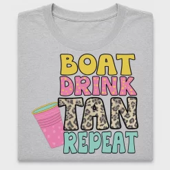 Boat Drink Tan Repeat DTF Transfer