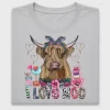 I Love Moo Highland Cow DTF Transfer for Shirts