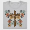 Faith Floral Cross DTF Transfer