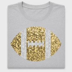 Sequin Football DTF Transfer