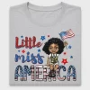 Little Miss America Afro Girl DTF Transfer