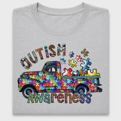Autism Awareness Puzzle Truck DTF Transfer