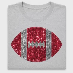Red Sequin Football DTF Transfer