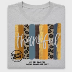 Thankful Leopard Brush DTF Transfer