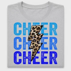 Cheer Leopard Lightning Bolt DTF Transfer
