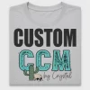 Custom CCM Distressed Turquoise DTF Transfer