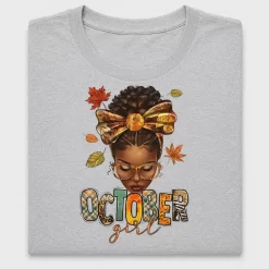 October Girl Afro Woman DTF Transfer