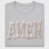 Floral Amen Embroidery DTF Transfer