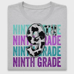 Cow Print Ninth Grade DTF Transfer