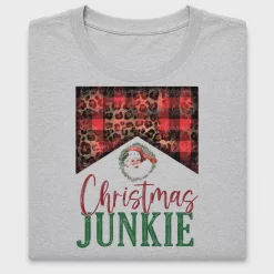Vintage Santa Christmas Junkie DTF Transfer