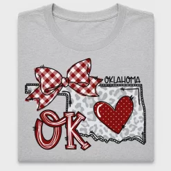 Oklahoma Love State Doodle DTF Transfer