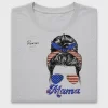 Patriotic Messy Bun Mama DTF Transfer