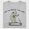 Funny Frog Praise The Lord DTF Transfer
