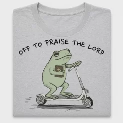 Funny Frog Praise The Lord DTF Transfer