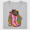 Cowgirl Boots Sunflower DTF Transfer