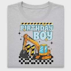 Birthday Boy Excavator DTF Transfer
