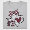 Texas State Heart DTF Transfer
