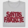 Santa's Favorite Red Glitter DTF Transfer