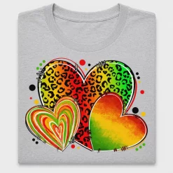 Vibrant Heart Leopard DTF Transfer