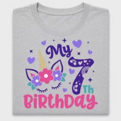 My 7th Birthday Unicorn DTF Transfer