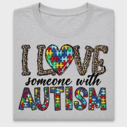 Autism Awareness Heart DTF Transfer