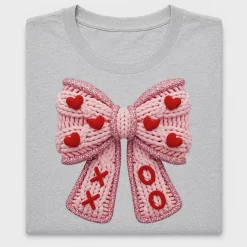 Valentine Heart XOXO Bow DTF Transfer