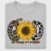 Sunflower With God All Things Possible DTF Transfer