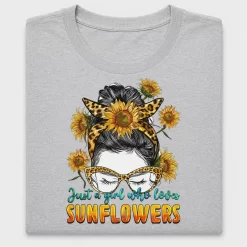 Just a Girl Who Loves Sunflowers DTF Transfer