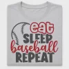 Eat Sleep Baseball Repeat DTF Transfer