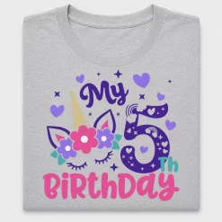 Unicorn 5th Birthday DTF Transfer
