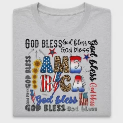 God Bless America Patriotic DTF Transfer