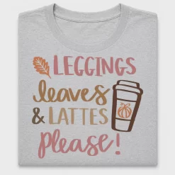 Fall Leggings Leaves Lattes DTF Transfer