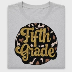 Fifth Grade Leopard DTF Heat Transfer